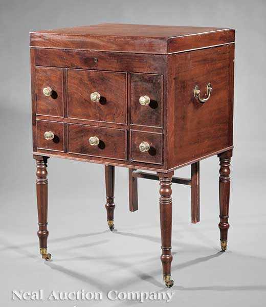 Appraisal: A Very Fine Regency Mahogany Beau Brummel early th c