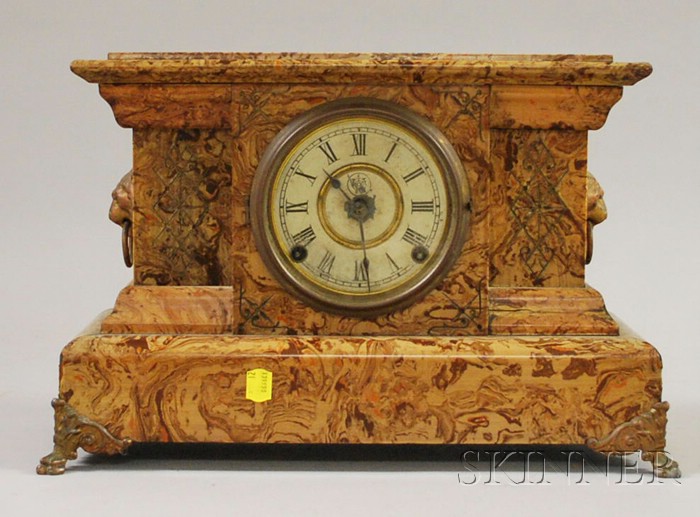 Appraisal: Adamantine Mantel Clock Connecticut with eight-day time and strike movement