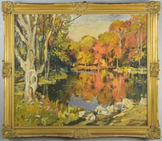 Appraisal: G Cherepov Autumn Landscape George Cherepov American - oil on