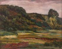 Appraisal: Thomas Hall American b Landscape oil on canvas signed lower