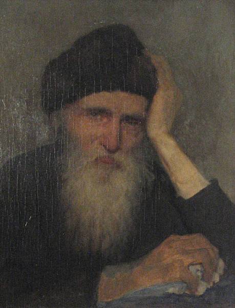 Appraisal: Albert Janesch Austrian - An old man with a fur