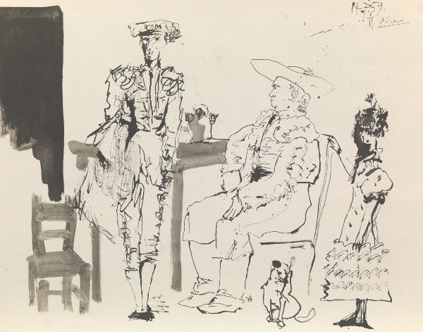 Appraisal: AFTER PABLO PICASSO SPANISH - x Deux picadors et femme