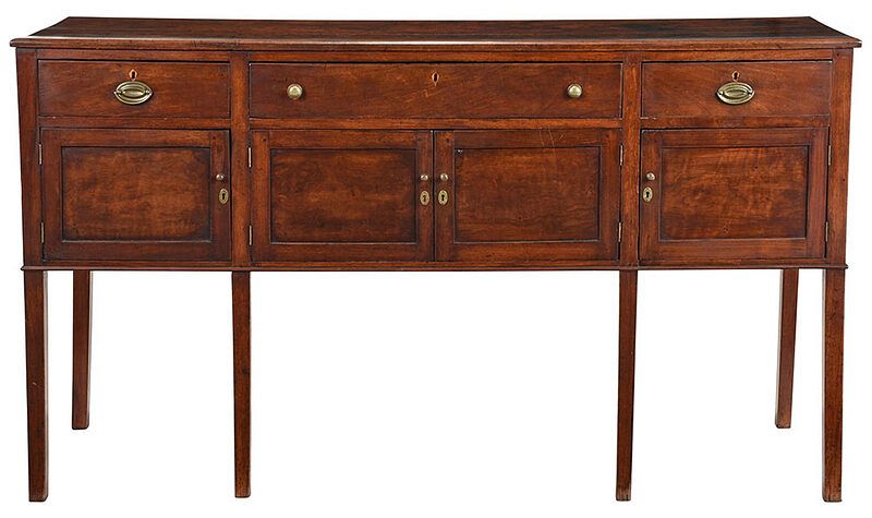 Appraisal: Fine Southern Inlaid Walnut Sideboard Piedmont North Carolina circa richly