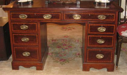 Appraisal: George III style mahogany desk