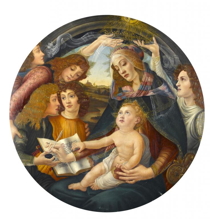 Appraisal: AFTER SANDRO BOTTICELLI TH CENTURY MADONNA OF THE MAGNIFICAT circular