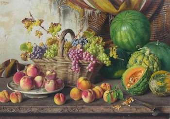 Appraisal: Giorgio Lucchesi Italian - Still Life with Fruit Oil on