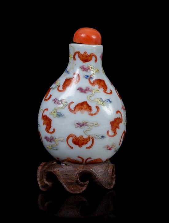 Appraisal: Sale Lot A Famille Rose Porcelain Snuff Bottle likely th