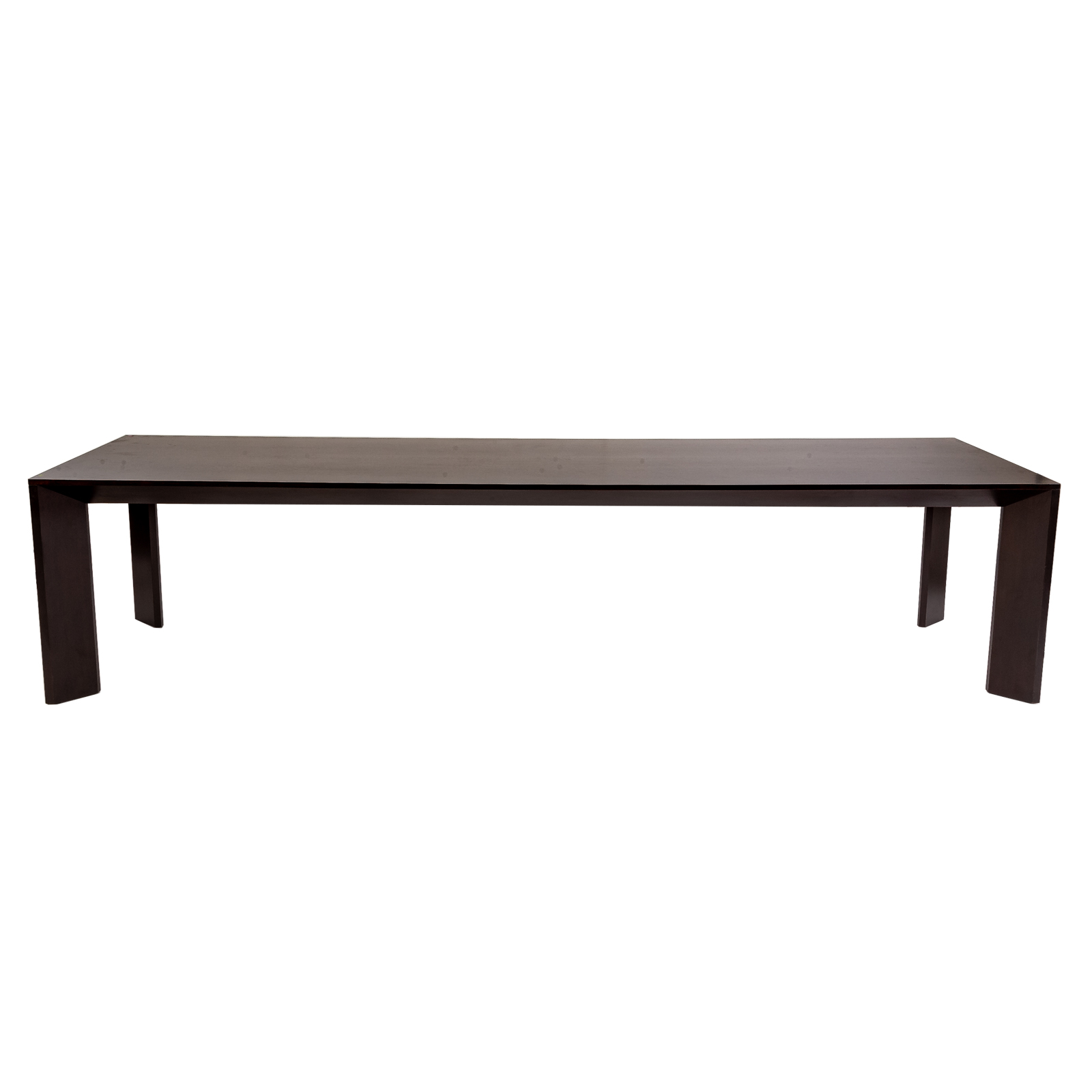 Appraisal: LARGE RESTORATION HARDWARE ARLES DINING TABLE In black oak one