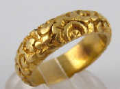 Appraisal: A yellow metal tests carat gold posy ring inscribed for