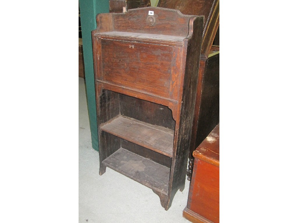 Appraisal: Oak bureau bookcase