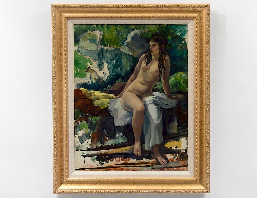 Appraisal: LEON KROLL American - Nude in a Landscape Verso estate