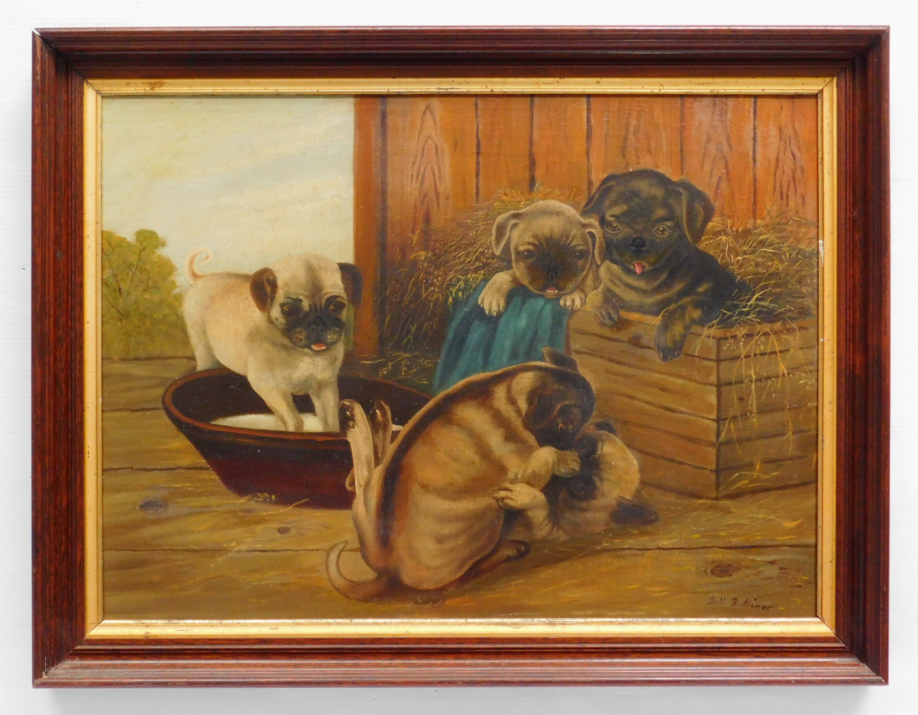 Appraisal: Dell B Minor th th c American Pugs in the