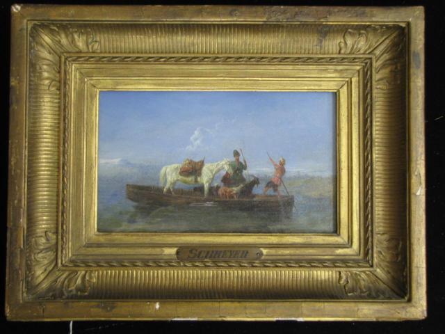 Appraisal: Attributed to Adolph Schreyer Germany - x oil on canvas