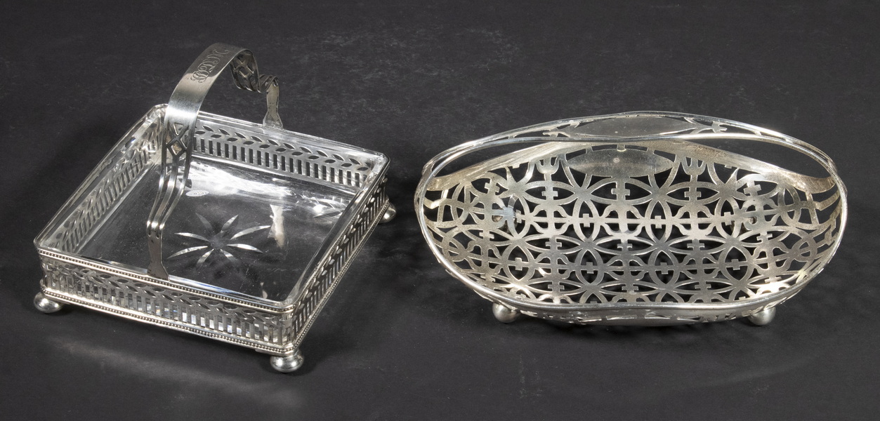 Appraisal: STERLING SILVER SERVING BASKETS TIFFANY CO GORHAM Lot of Early