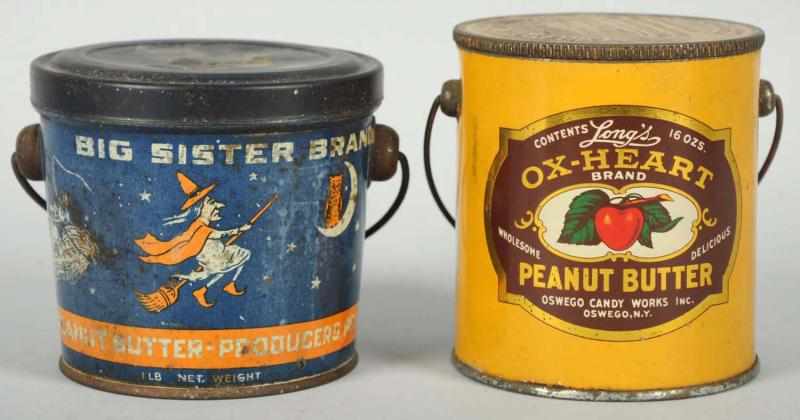 Appraisal: Lot of Peanut Butter Pails Light wear on Ox-Heart with