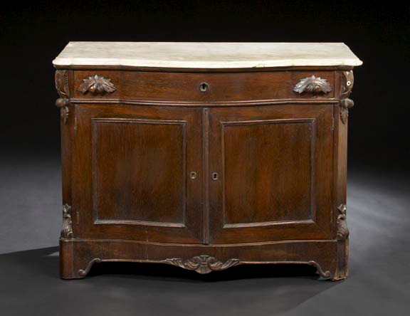 Appraisal: American Rococo Revival Rosewood and Marble-Top Washstand third quarter th