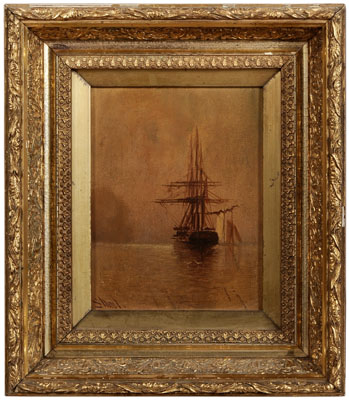 Appraisal: Alexander Charles Stuart Pennsylvania - Ship off the Coast oil