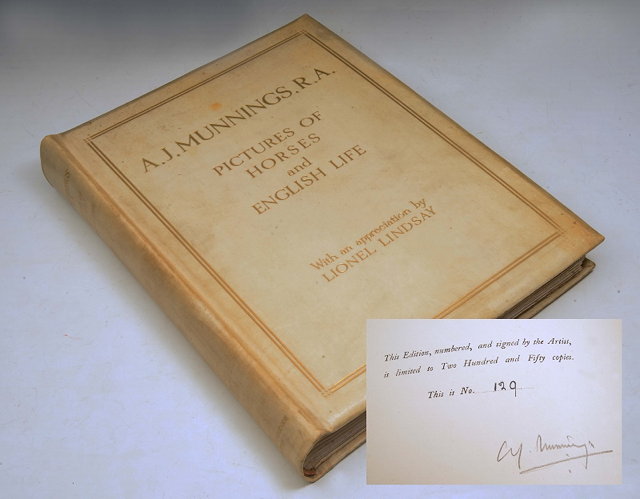 Appraisal: MUNNINGS A J R A Pictures of Horses and English