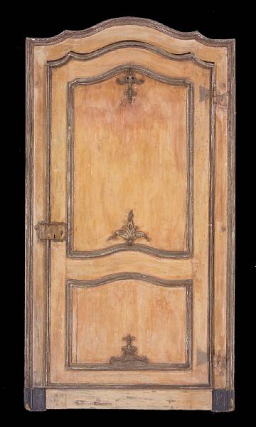 Appraisal: An Italian Rococo parcel gilt painted door and surround Venice