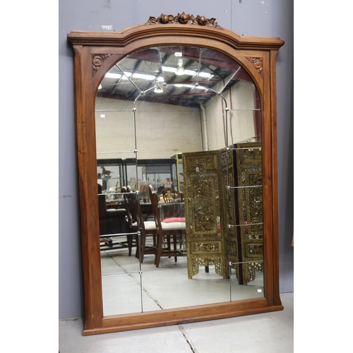 Appraisal: Vintage French Louis XVI style mantle mirror with sectional arched