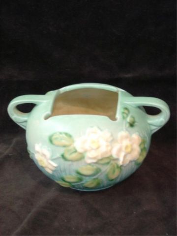 Appraisal: DOUBLE HANDLE ROSEVILLE VASE - -