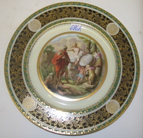 Appraisal: SET OF SIX ROYAL VIENNA STYLE CABINET PLATES late th