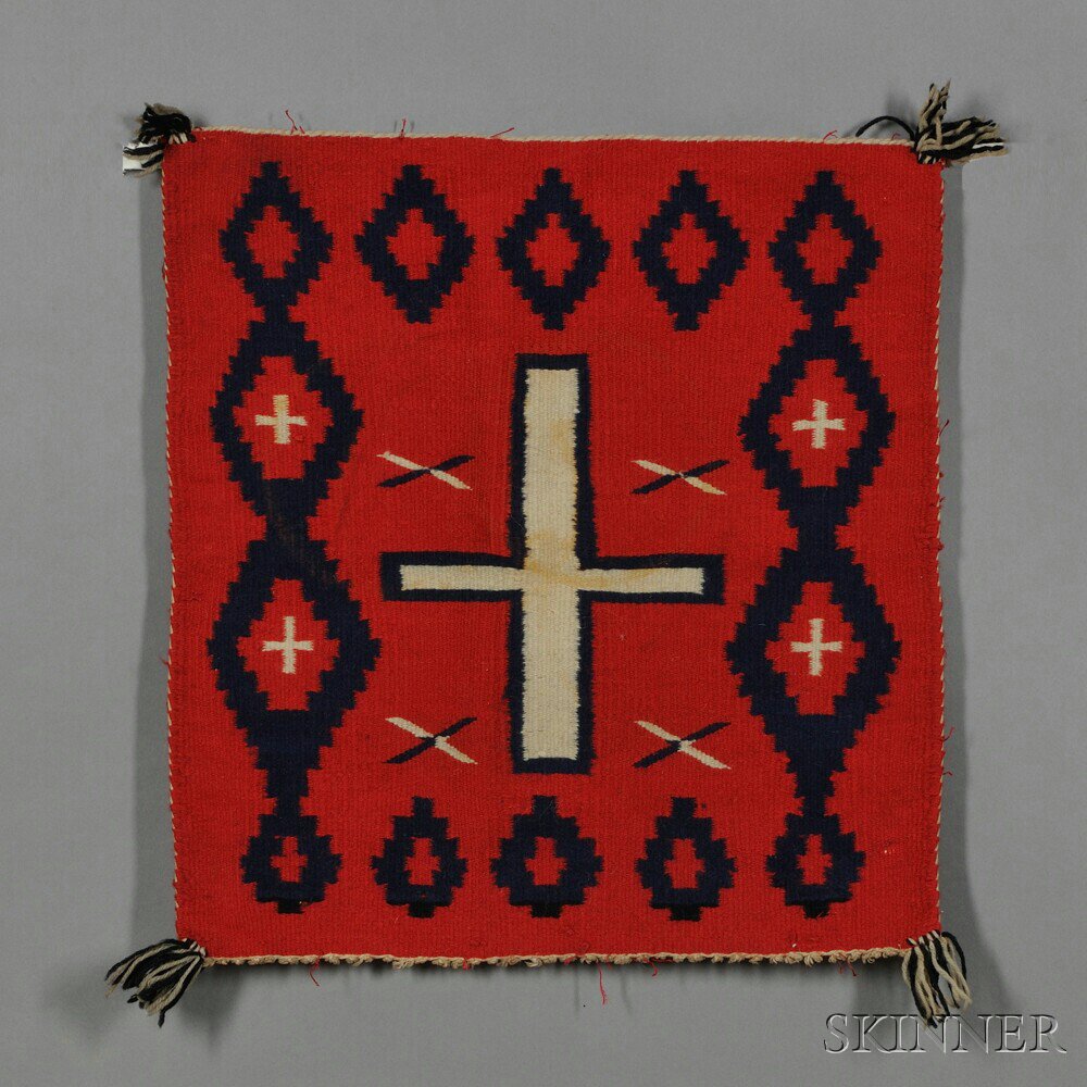 Appraisal: Navajo Germantown Sampler c late th century with central white