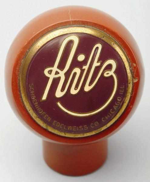 Appraisal: Ritz Beer Tap Knob Schoenhofen Edelweiss Brewing Company Light wear