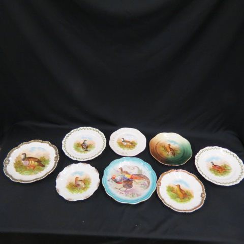 Appraisal: Antique China Game Plates various birds to