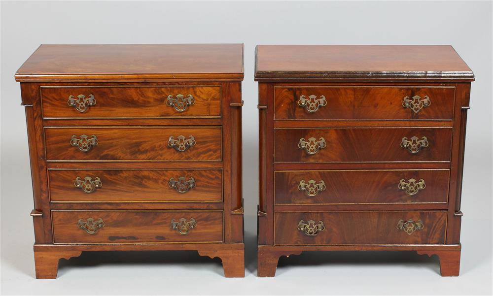 Appraisal: NEAR PAIR OF GEORGIAN STYLE SMALL BACHELOR'S CHEST OR END