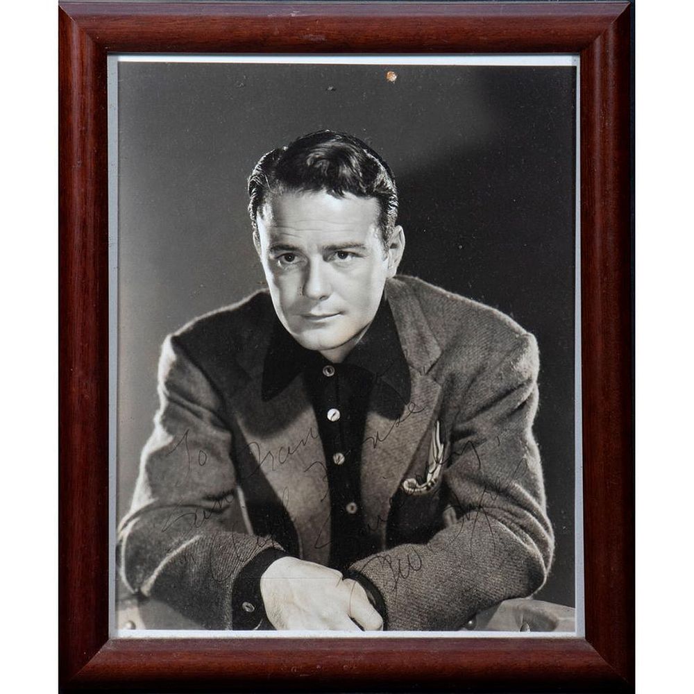 Appraisal: Lew Ayres Original autographed inscribed photograph Size x Condition Showing