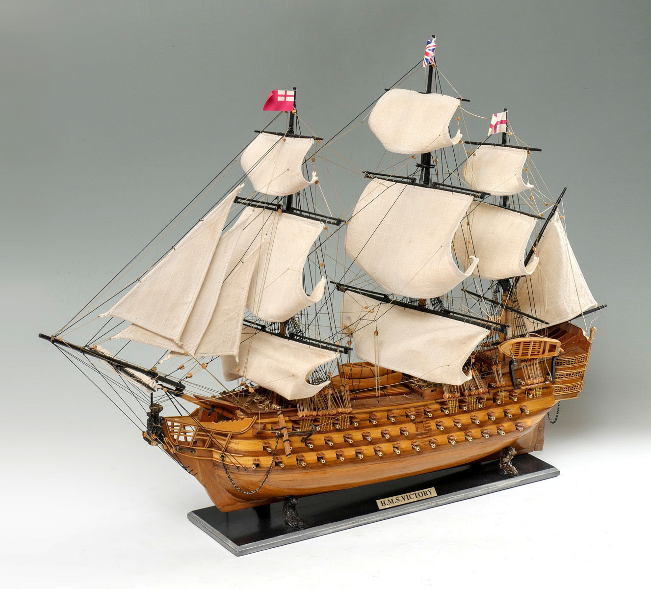 Appraisal: ENGLISH H M S VICTORY SHIP MODEL Wooden ships model