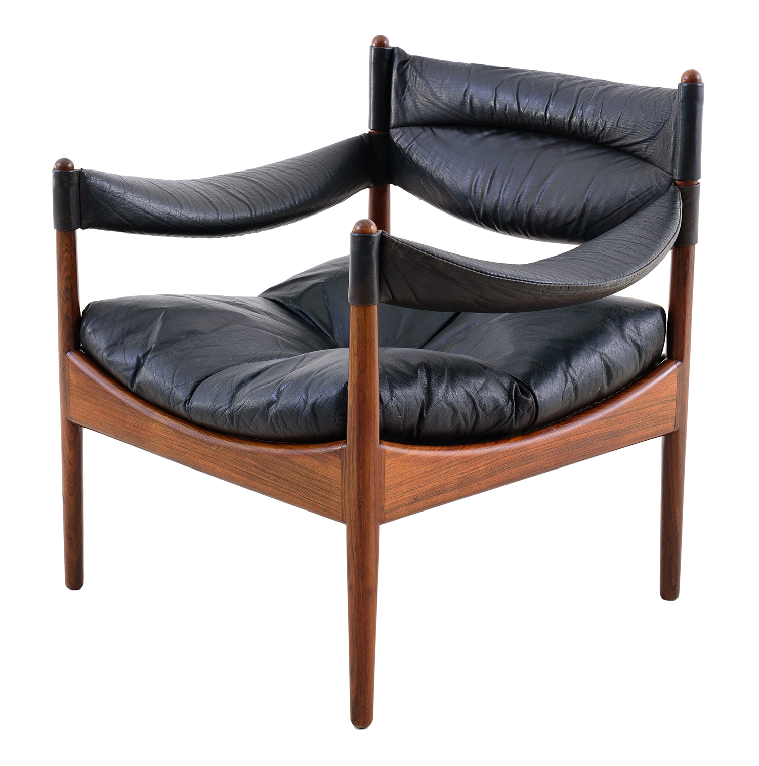 Appraisal: C VEDELL BRAZILIAN ROSEWOOD EASY CHAIR Denmark c s h