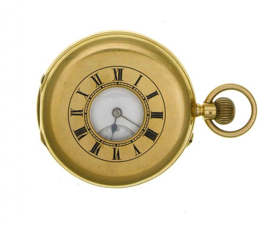 Appraisal: AN CT GOLD HALF HUNTING CASED KEYLESS LEVER WATCH with