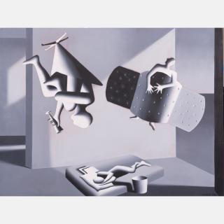 Appraisal: Mark Kostabi b Positive Oil on canvas Mark Kostabi b