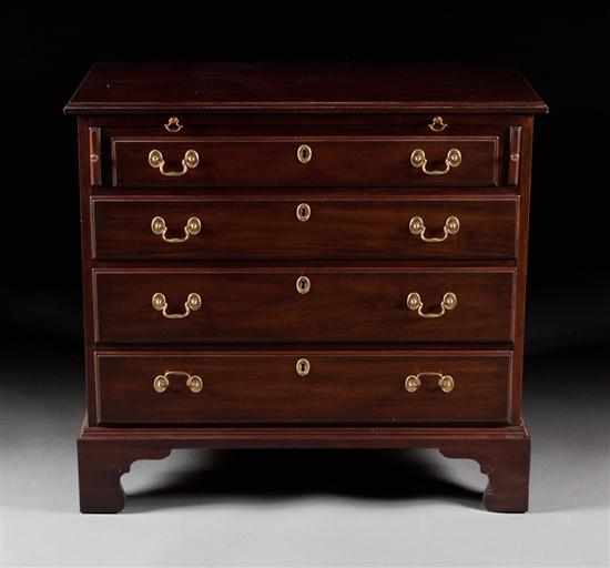 Appraisal: Henkel Harris Federal style mahogany bachelor's chest brushing slide with