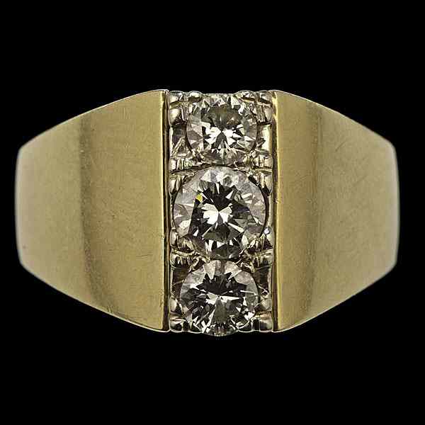 Appraisal: k Diamond Cathedral Ring k yellow gold cathedral ring containing