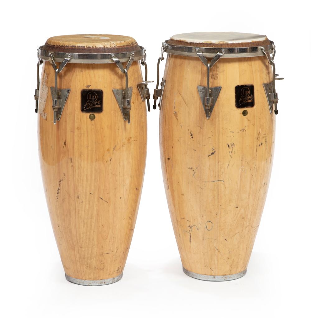 Appraisal: Pair of LP Aspire Congas wood made in Thailand h