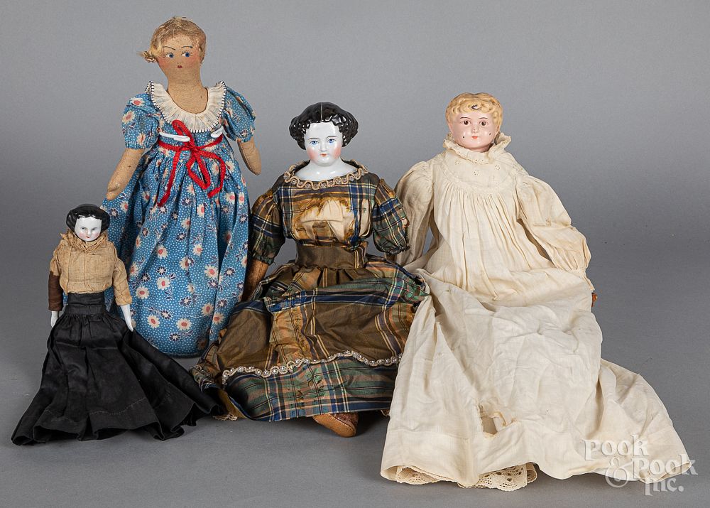 Appraisal: Four miscellaneous dolls Four miscellaneous dolls to include a German