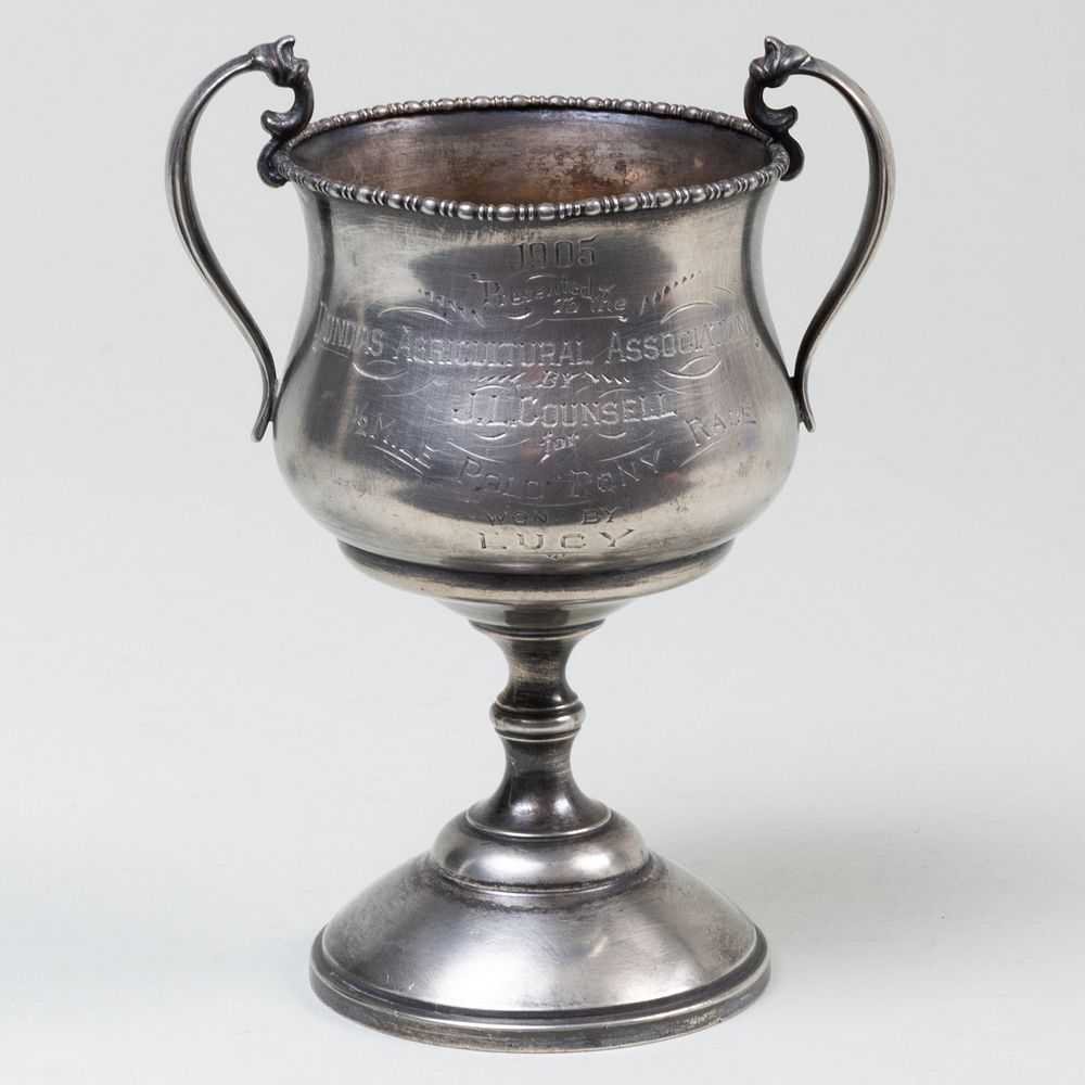 Appraisal: Simpson Hall Miller Co Silver Plate Polo Pony Trophy Marked