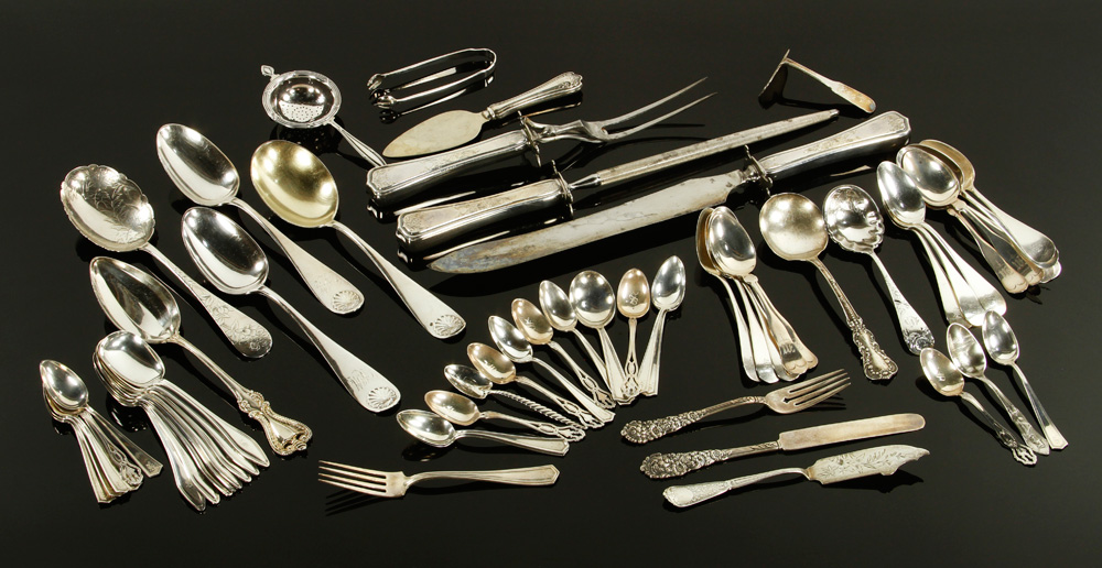 Appraisal: - Lot of Sterling Flatware Lot of sixty pieces of