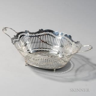 Appraisal: Dutch Silver Basket late th early th century maker's mark