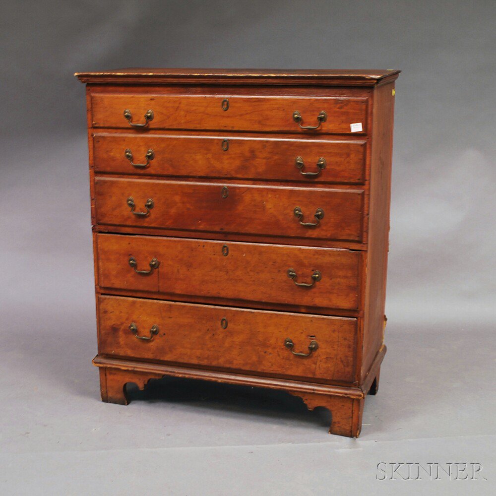 Appraisal: Chippendale Maple Two-drawer Blanket Chest America late th century the