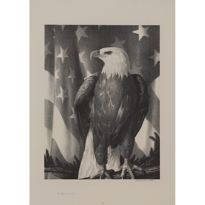 Appraisal: Stow Wengenroth American - Bird of Freedom lithograph x pencil