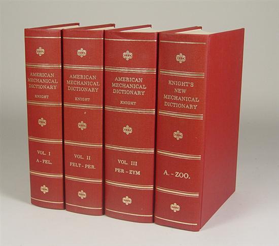 Appraisal: Books American Mechanical Dictionary By Edward H Knight facsimile edition