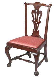 Appraisal: IMPORTANT EARLY SALEM ARMCHAIR Massachusetts Chippendale Mahogany having well shaped