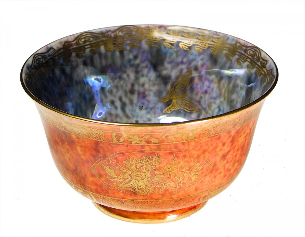 Appraisal: A WEDGWOOD BUTTERFLY LUSTRE BOWL DESIGNED BY DAISY MAKEIG- JONES