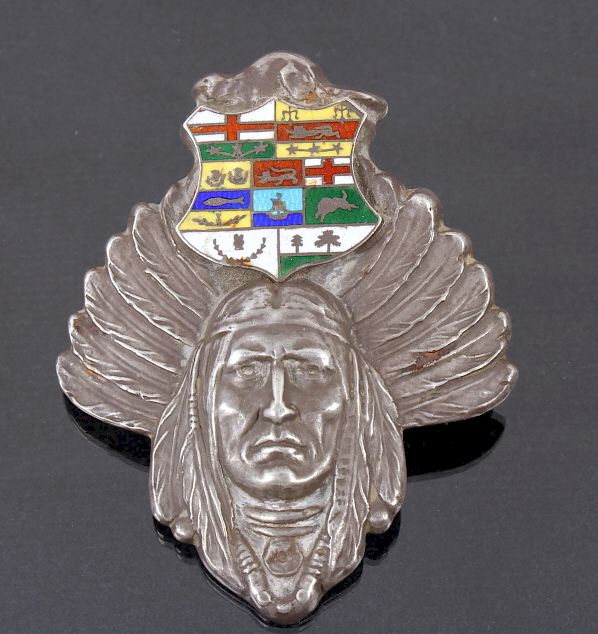 Appraisal: Unger Brothers Sterling Silver Indian Chief Brooch For sale in