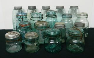 Appraisal: Fruit Jars Fruit Jars- aqua ''Atlas Mason'- gal pints ''Atlas-E-Z