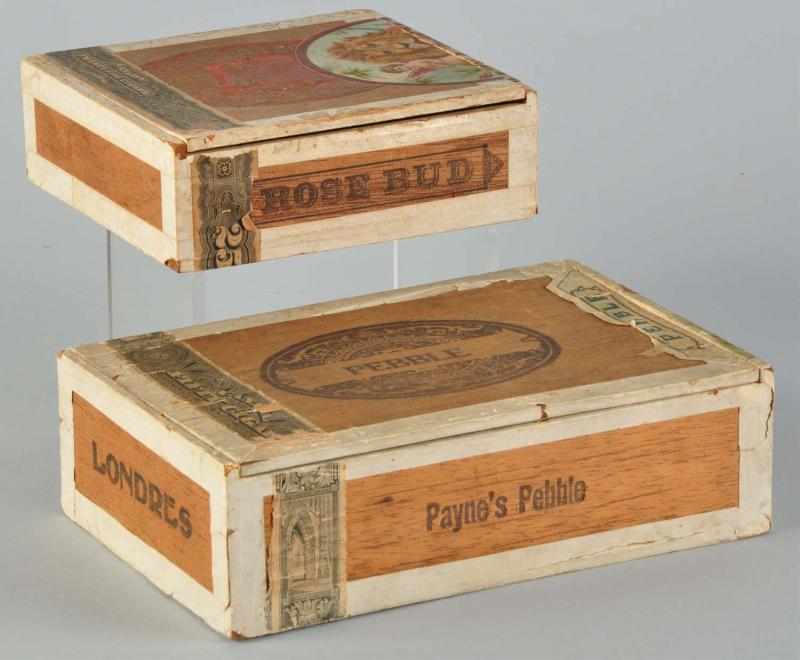 Appraisal: Lot of Cigar Boxes Description Both boxes are from Canada